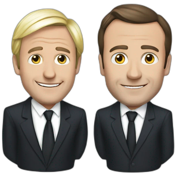 Macron and lepen emoji
