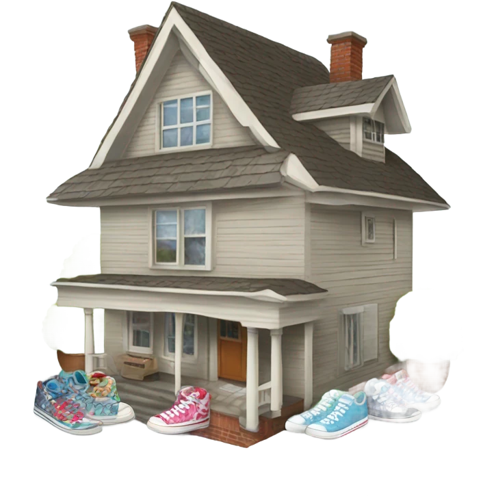 A house built of sneakers  emoji