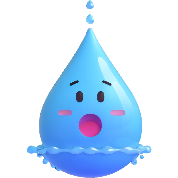 water droplet crying emoji