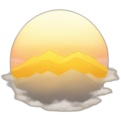 Gold sunrise emoji