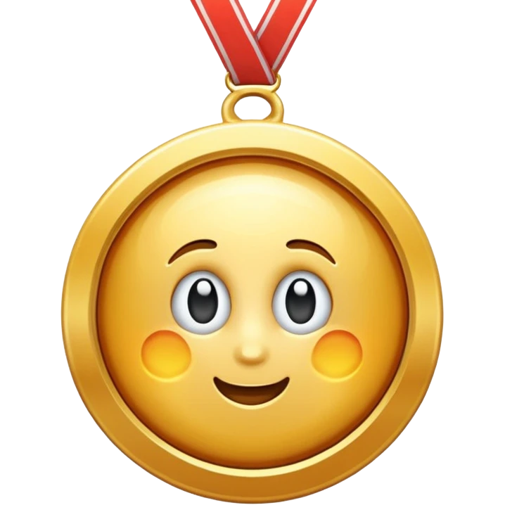 Медаль за 3 место просто цифра без узоров emoji