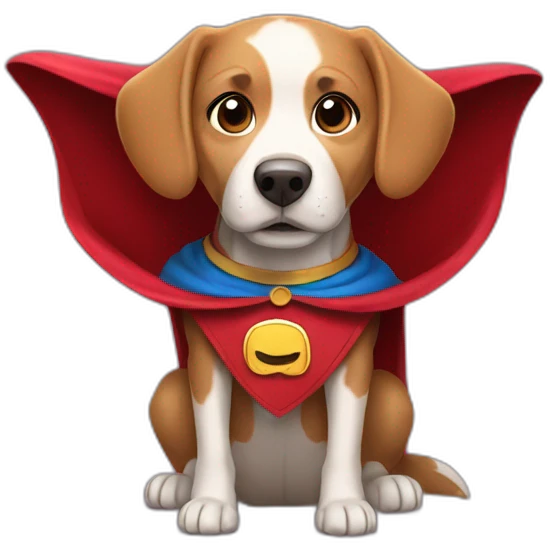 super dog with cape emoji