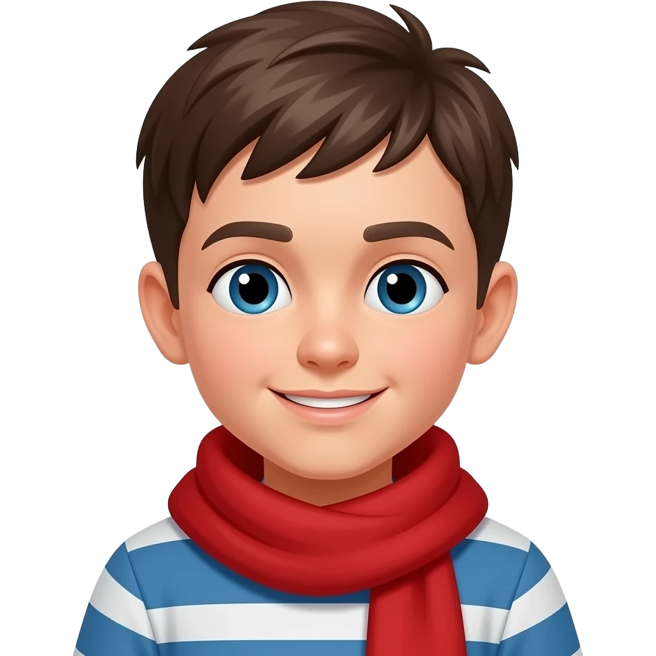 Erkek çocuğun üstüne kırmızı hırka giydir emoji