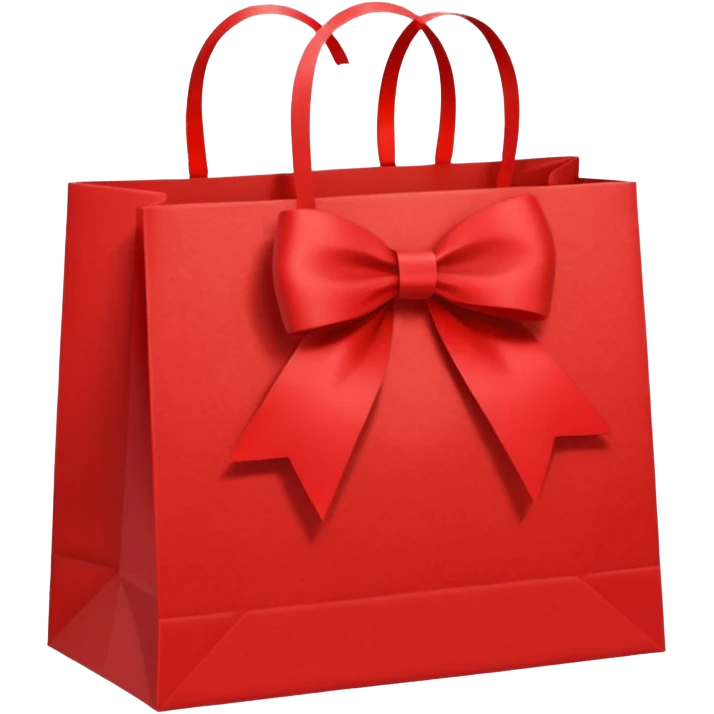 red christmas gift bag emoji