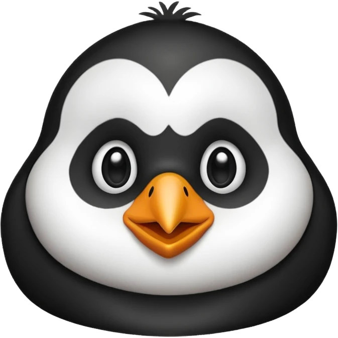 a penguin cute face emoji