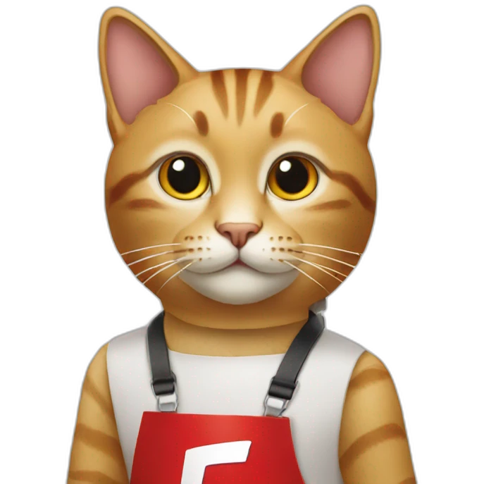 cat working at kfc emoji