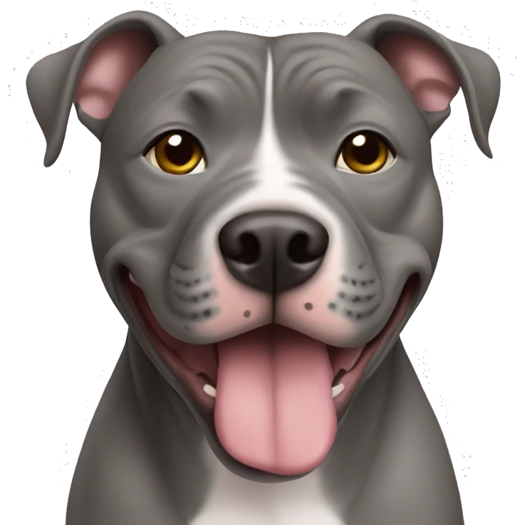 grey pitbull  emoji