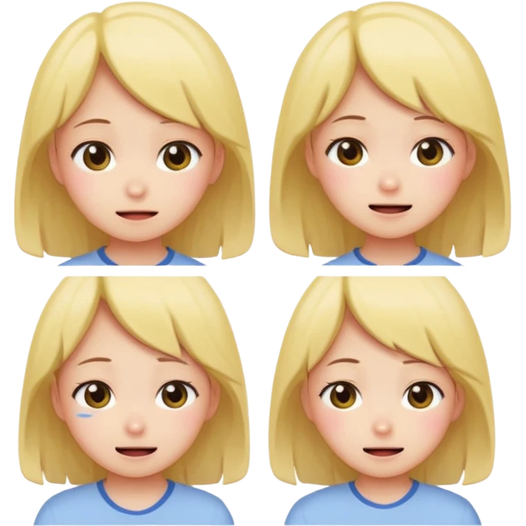  prompt เพื่อสร้างเป็นกริด 9 ภาพสร้างอิโมจิขนาด 1:1 ในสไตล์Yuru-Chara style บนภาพเดียวขนาด 16:9 โดยจัดวางแบบไม่มีส่วนไหนทับกัน มีขอบขาวแบบสติกเกอร์ ดังนี้
1) เด็กผู้หญิงหน้ายิ้ม 2) เด็กผู้หญิงน่ารักๆทำหน้าเบื่อโลก 3) เด็กผู้หญิงหน้าร้องให้ แบบน่ารักๆติดงอแง  emoji