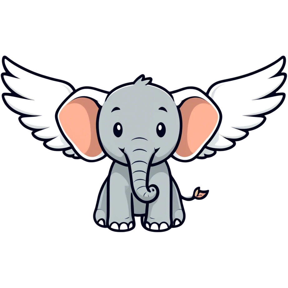 Elephant with wings emoji
