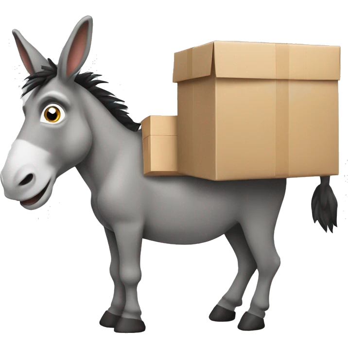 A donkey delivering a parcel  emoji
