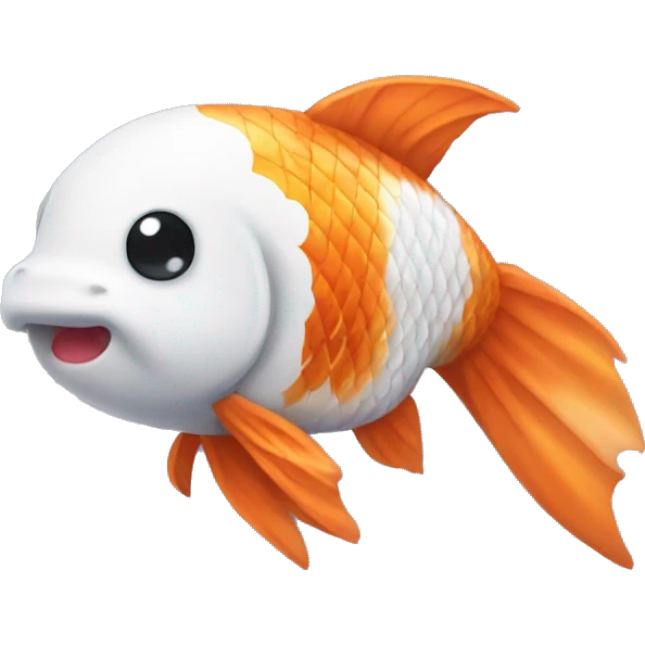 Koi who is a little shy emoji