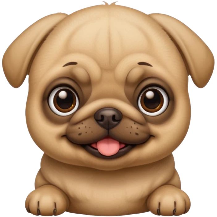 smile pug baby face emoji