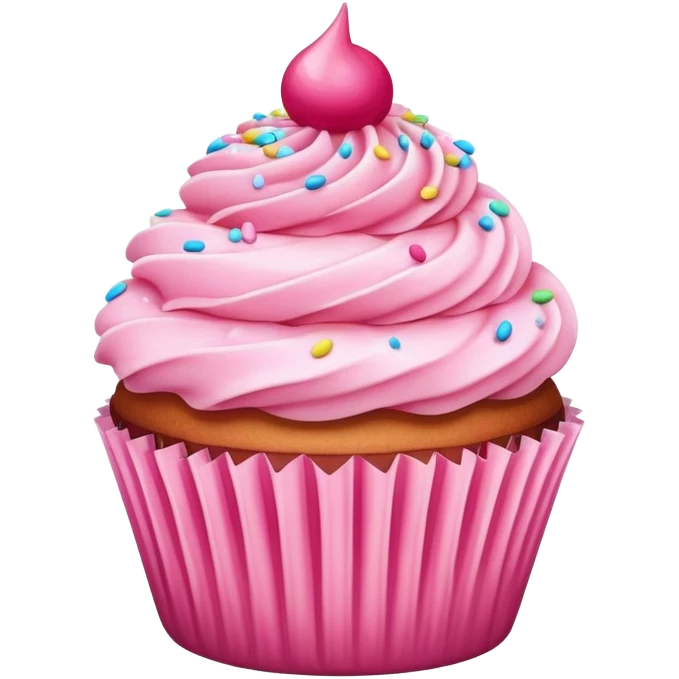 Cupcake with pink icing emoji