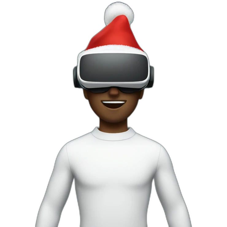 full body david in vr headset christmas emoji