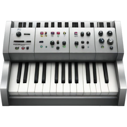 synth with a crown on the corner emoji