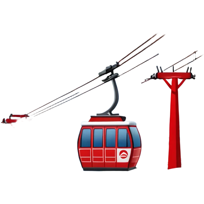 create cablecsr emoji in winter witht he logo of Bergbahnen Adelboden Lenk emoji