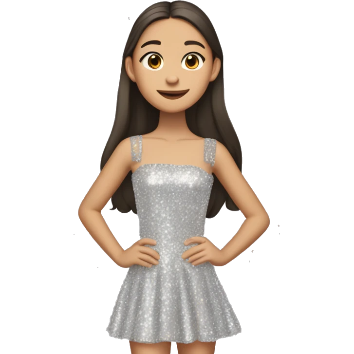 Olivia Rodrigo with the sparkly dress ￼ emoji