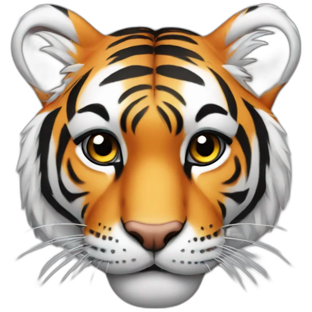 Pretty tiger head emoji