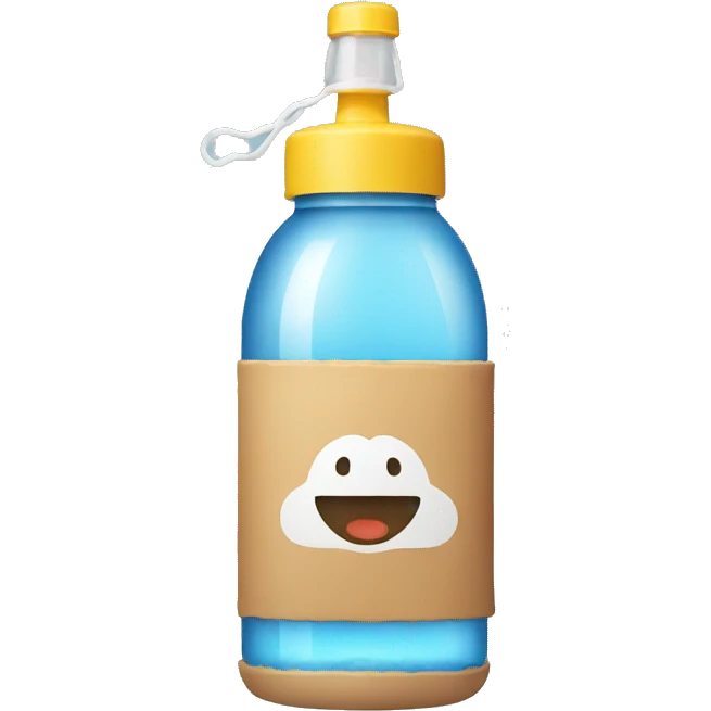 water bottle with word emoji
