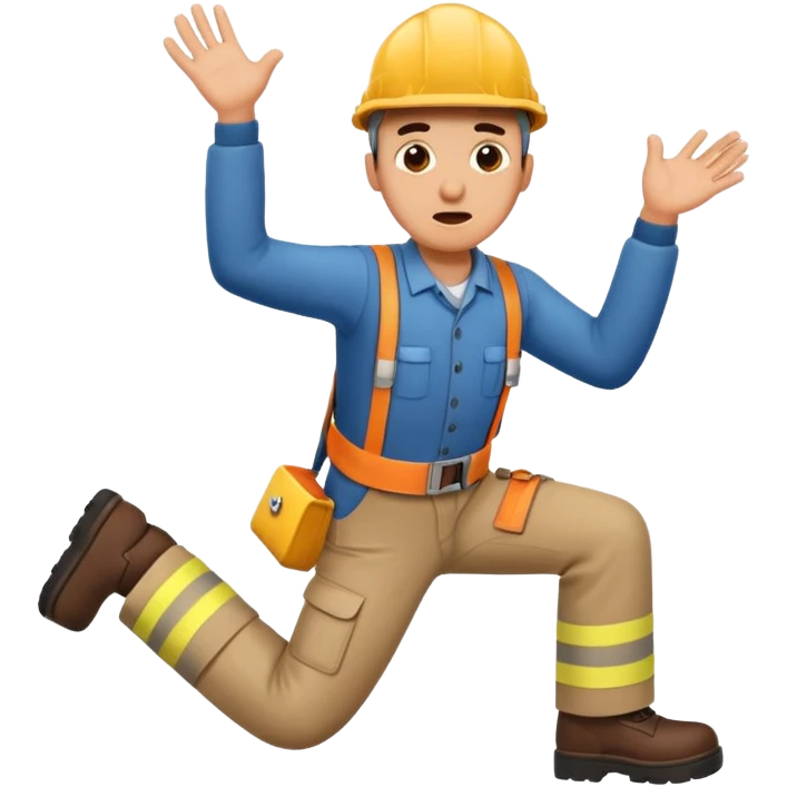 engineer tripping over emoji