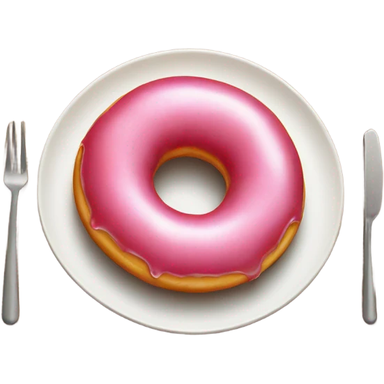 Jelly-filled donut with no hole in center sitting on plate emoji