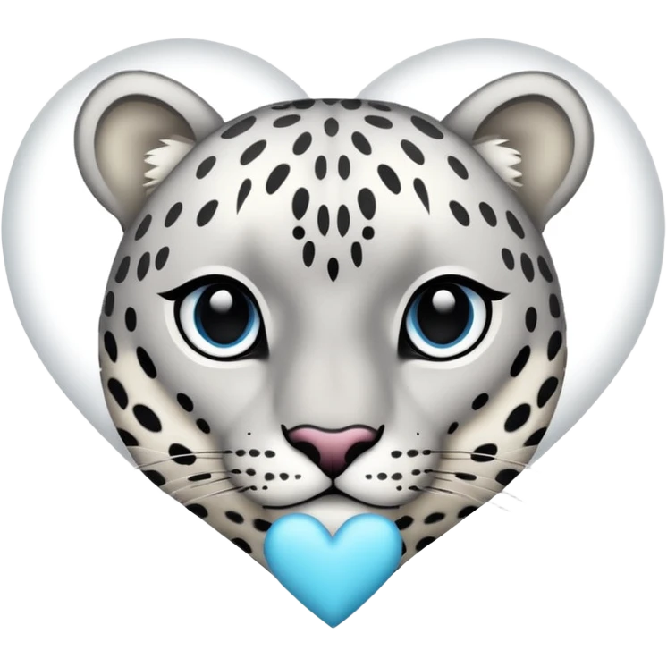 Snow-Leopard-patterned heart emoji