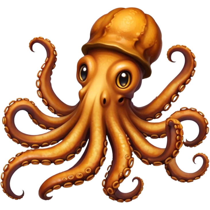 fried cooked octopus tentacles without head emoji