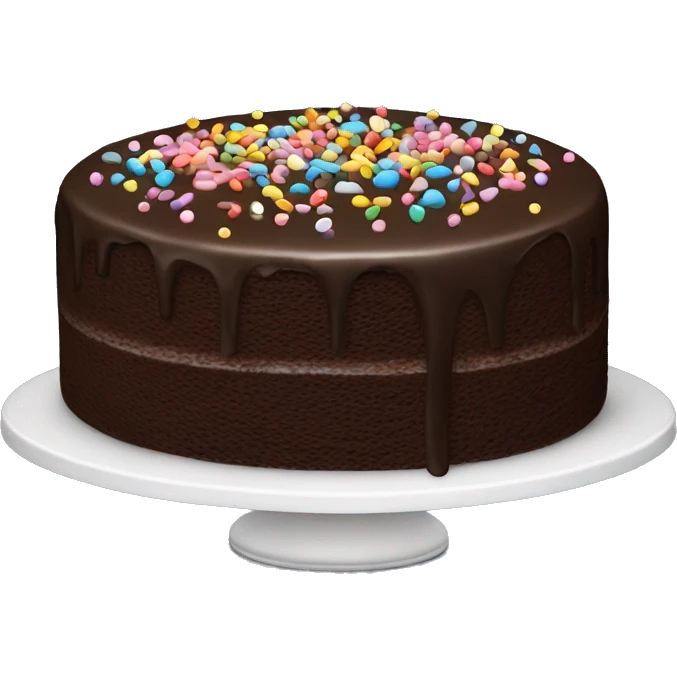 Chocolate cake with sprinkles  emoji