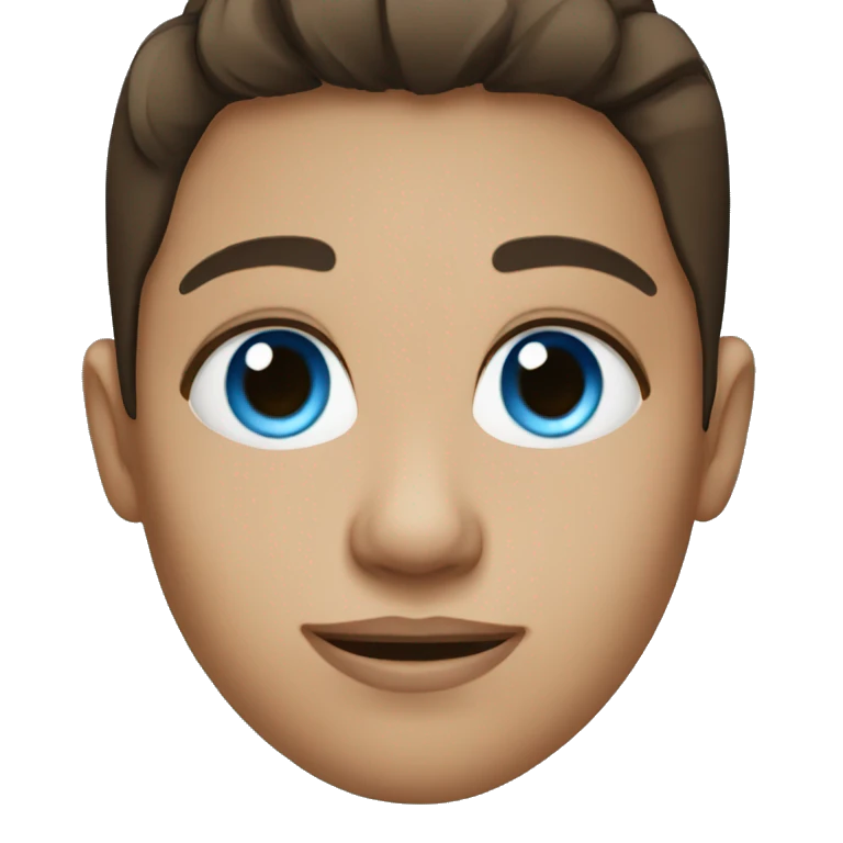 blue-eyed brunette emoji