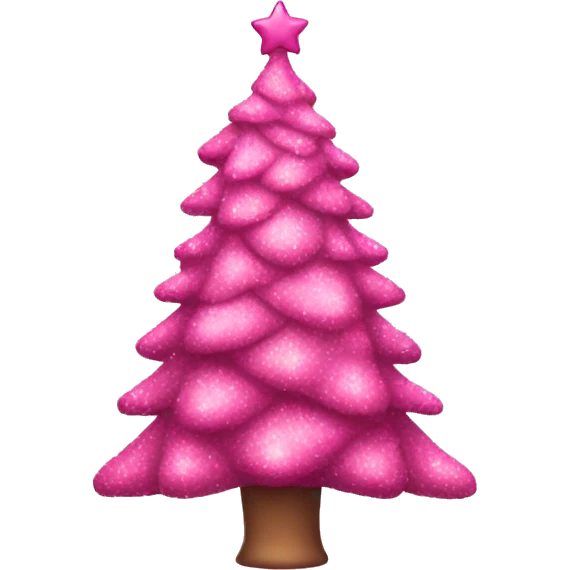 Pink Christmas tree  emoji
