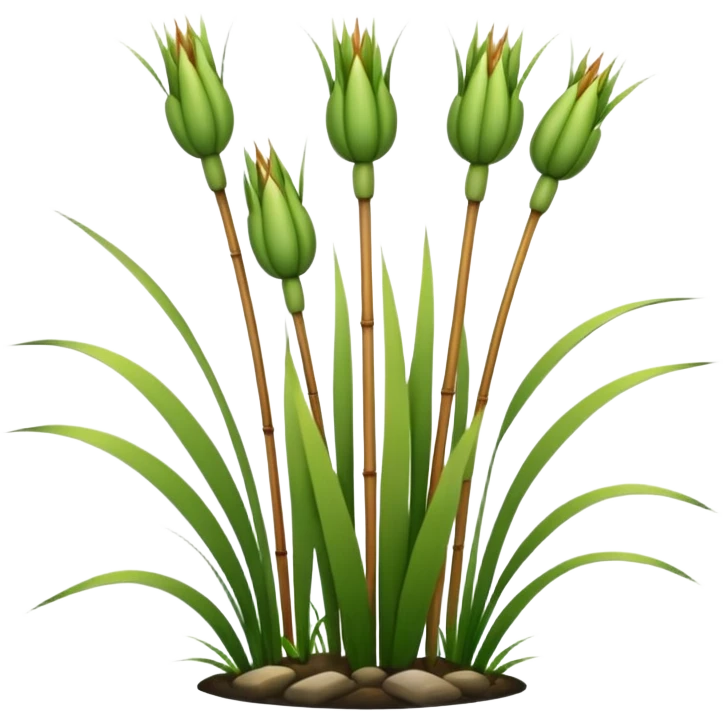 Bulrushes cattails plant emoji