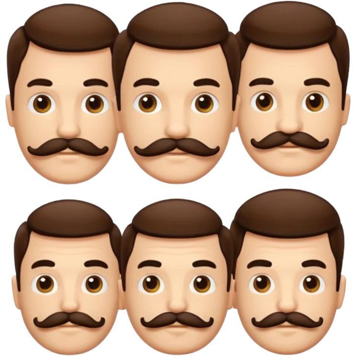 Only moustaches  emoji