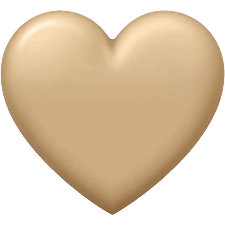 Beige heart  emoji