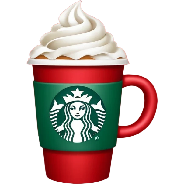  Christmas Starbucks coffee emoji
