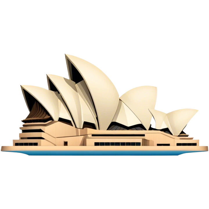 sydney opera house front view, no frame emoji