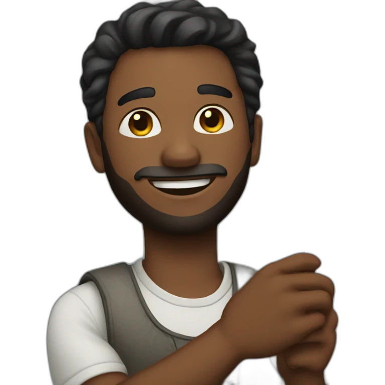 Man with a rose in his hand emoji
