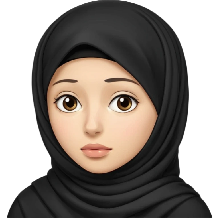 sick and tired woman in black hijab emoji