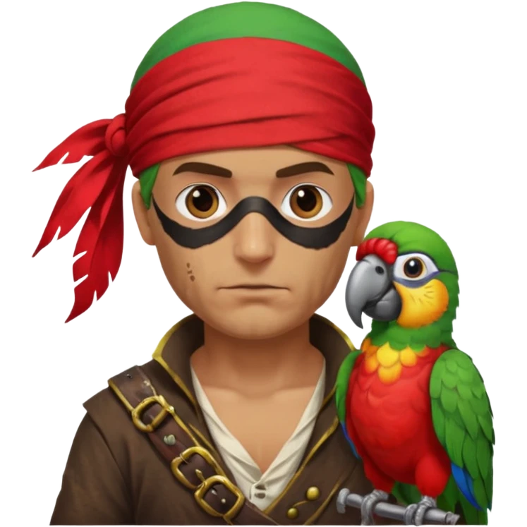 pirate and parrot emoji