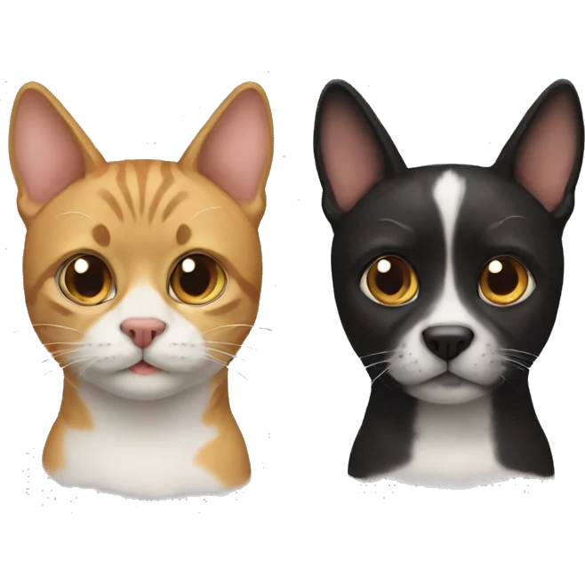 half cat and half dog emoji