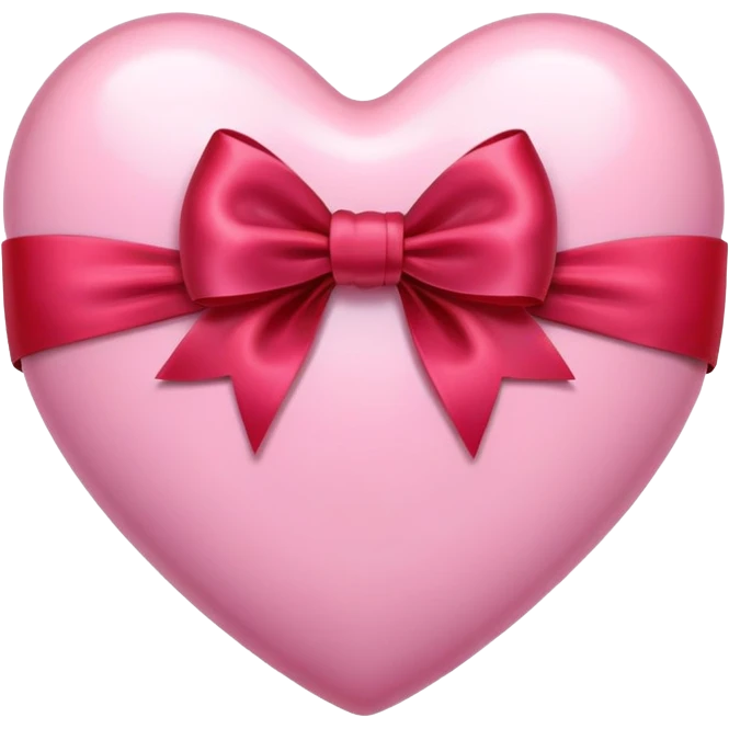 Pink heart with bow emoji