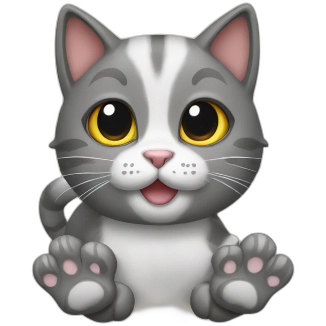 Cat with five paws emoji
