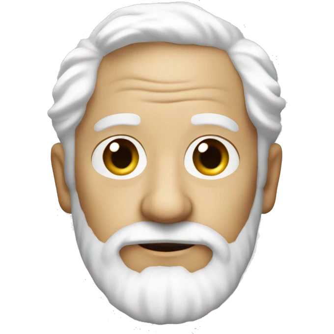 St. Peter as Pope with a White curly hair and white curly beard emoji