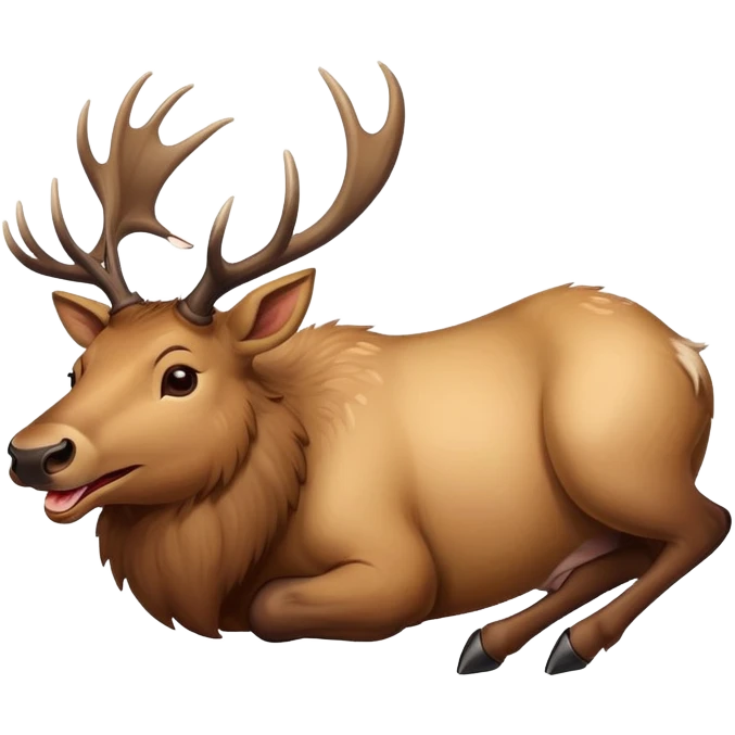 bull elk rolling on the floor laughing emoji