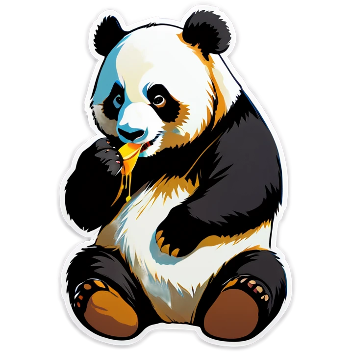 Panda eating  emoji