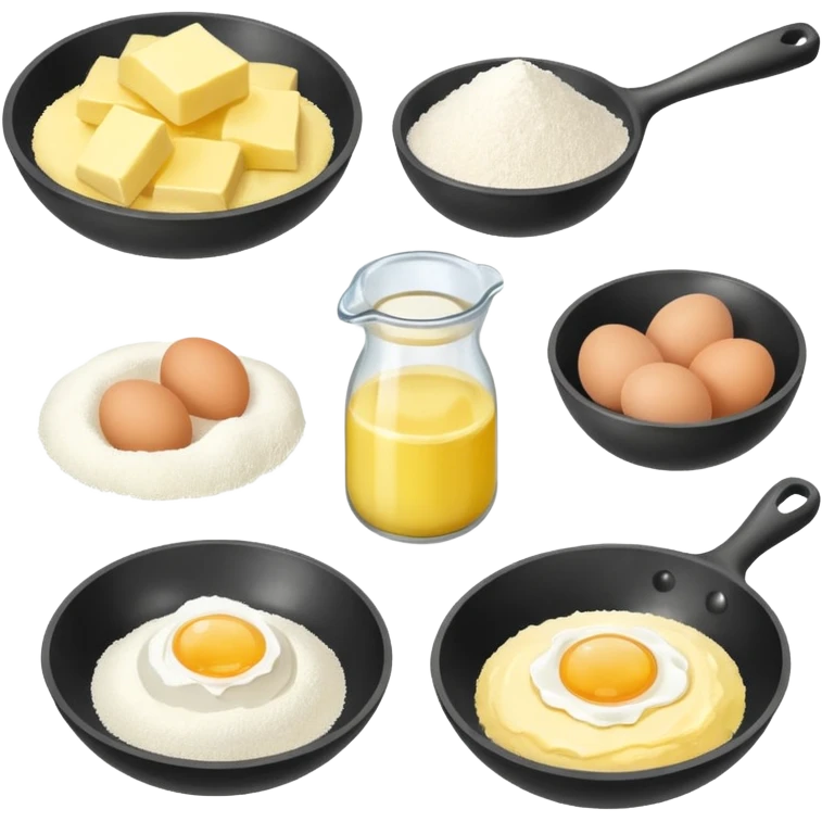 baking ingredients before preparation emoji