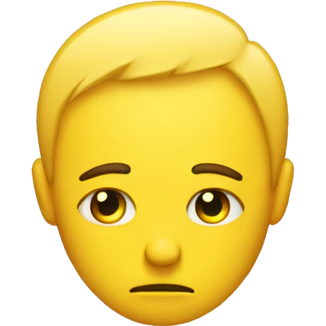 Sad and disappointing yellow emoji  emoji