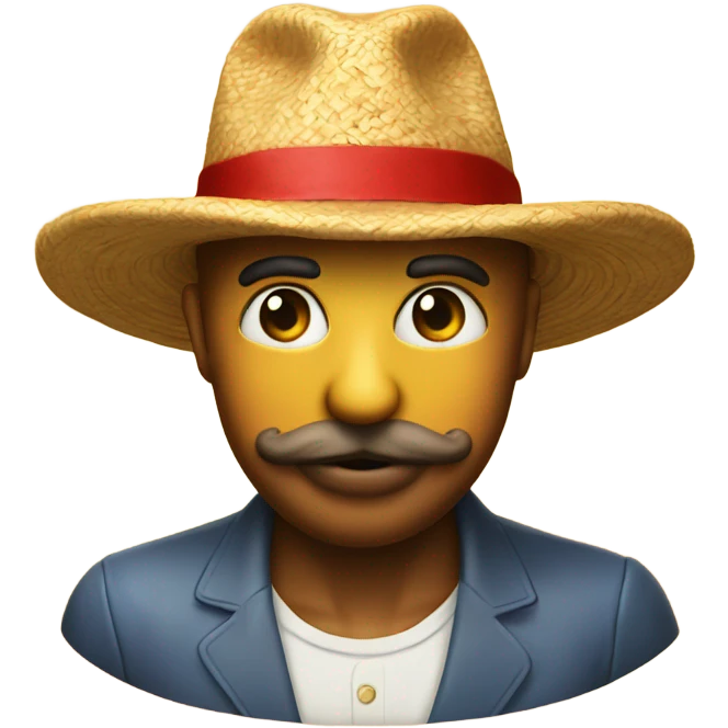 A sun with an Italian hat on and he’s doing a kissy face emoji