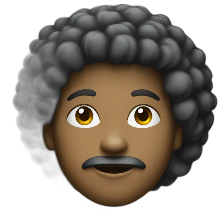 noir avec afro emoji