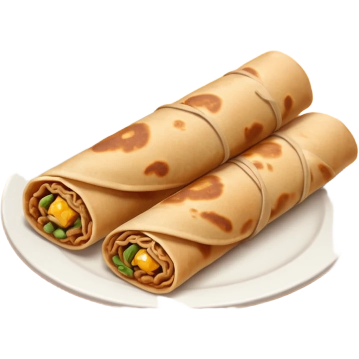 Paratha egg  roll single emoji