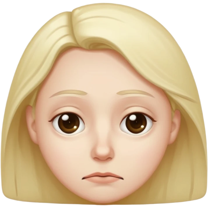 Tired bored face emoji